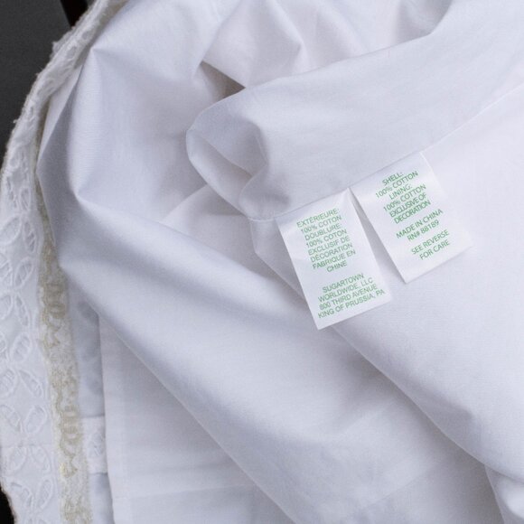 Lilly Pulitzer Ashlyn Shift Dress 6 White Eyelet Lace Halter Beaded Cotton - Picture 7 of 7